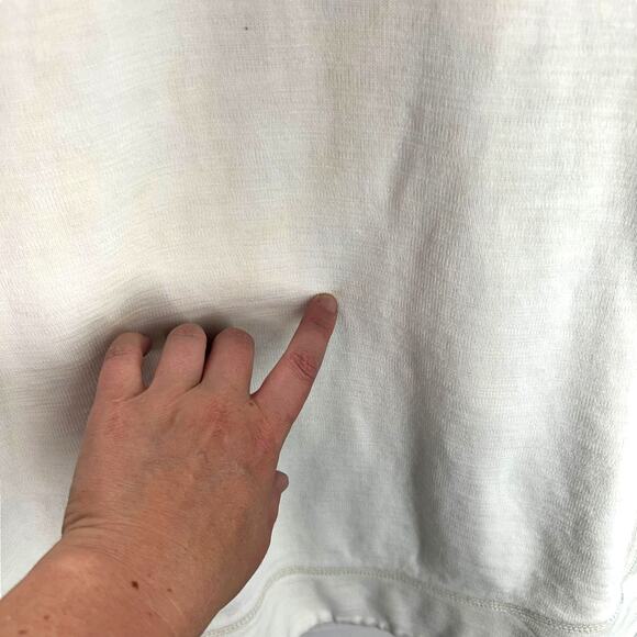 Tommy Bahama Ivory Quarter Zip Top L Tencel Blend‎ Quiet Luxury Coastal Casual - Picture 11 of 11